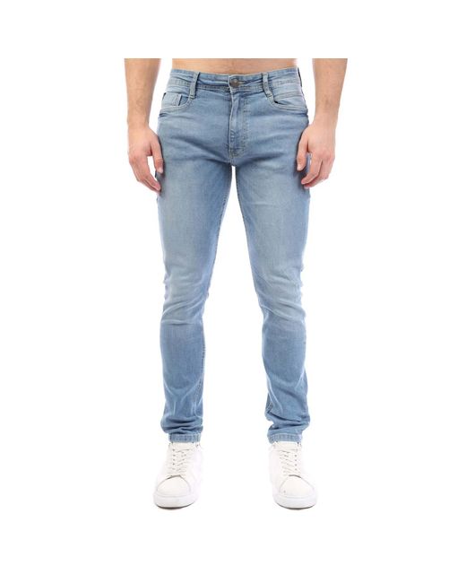 Duck and Cover Blue Maylead Lw Slim-Fit Jeans for men
