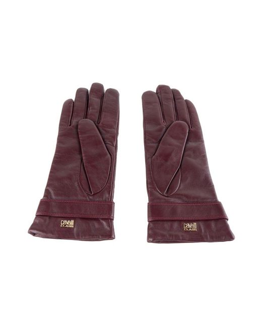Class Roberto Cavalli Purple Lambskin Leather Glove