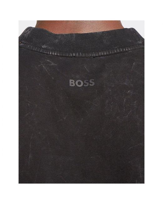 Boss Snow Wash T-shirt In Zwart in het Black voor heren