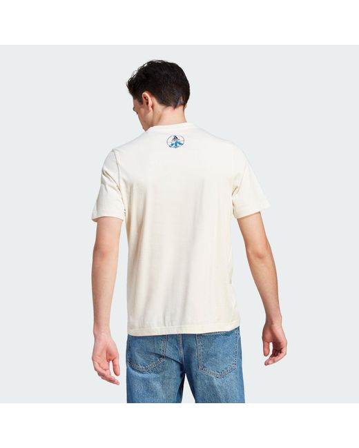 Adidas White Change Through Sports Triple Tee for men