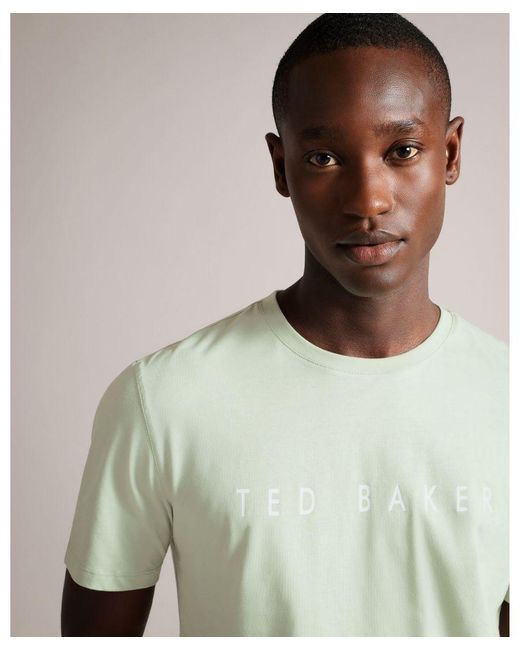 Ted Baker Green Broni Short-sleeved Branded T for men