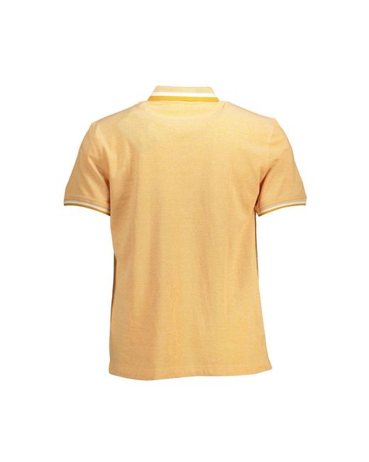 Harmont & Blaine Yellow Orange Cotton Polo Shirt for men