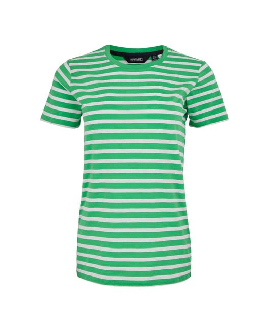 Regatta Green Ladies Bayletta Striped T-Shirt (Island/