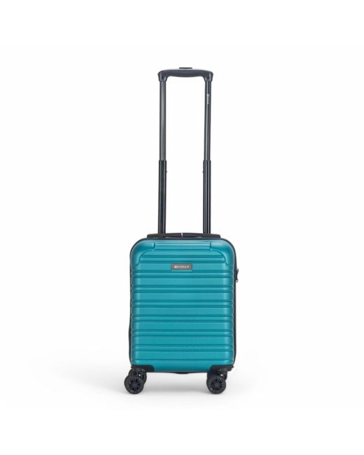 Infinity Leather Blue Abs Hardshell Underseat Cabin Suitcase 45 X 30 X 20 Cm Luggage Suitable For Wizz Air