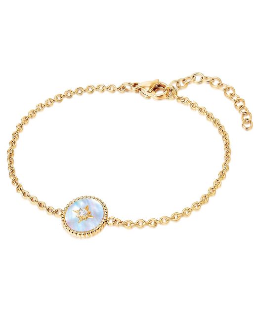 Valero Pearls Metallic Bracelet Stainless Steel Mother Of Pearl Preciosa