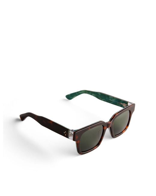 Ted Baker Green Winstin Mib Square Framed Sunglasses, Tortoiseshell for men