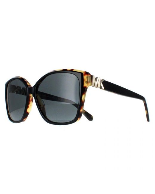 Michael Kors Black Square Bi Layer And Amber Tortoise Dark Mk2201 Malia