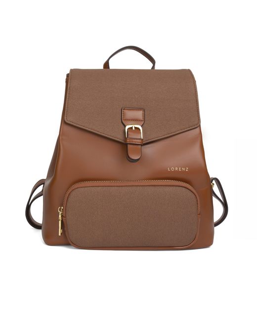 Woodland Leathers Brown Small Backpack, Stylish Work School Rucksack Bag