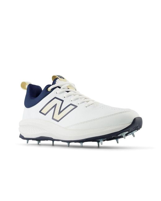 New Balance White 2025 Ck4030 V5 Cricket Spikes Shoes Trainers for men
