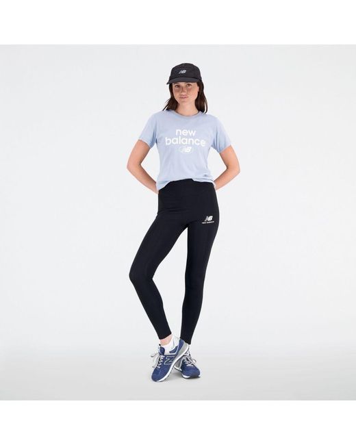 New Balance White Womenss Essentials Athletic Fit T-Shirt