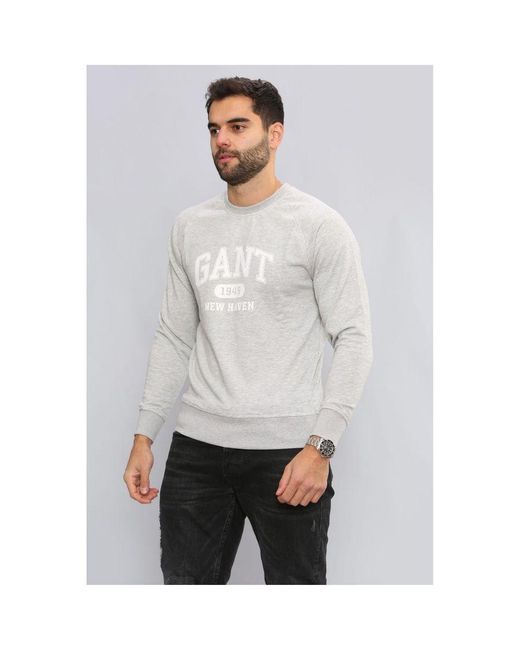 Gant Casual Sweatshirt | Gentse Zomer in het Gray voor heren
