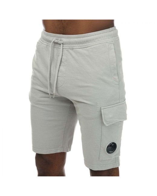 C P Company Light Fleece Utility Shorts In Grijs in het Gray voor heren