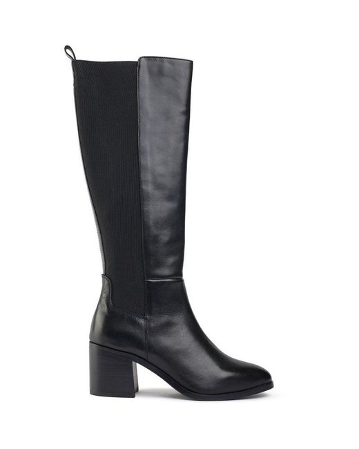 Sole Black Gillie Elasticated Knee High Boots
