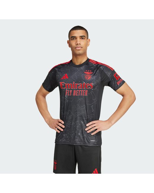 Adidas Originals Black Benfica 24/25 Away Jersey for men