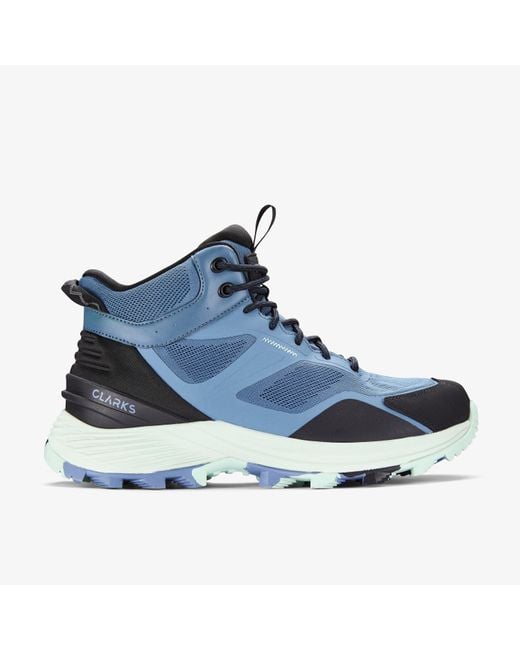 Clarks Blue Laila Hi Waterproof Combination Boots