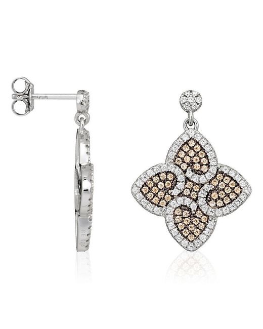 Orphelia Metallic 925 Sterling Set: Chain-Pendant + Earrings