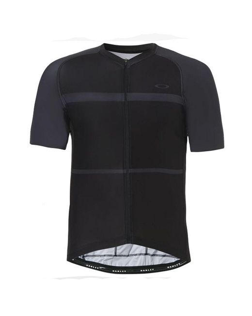 Oakley Black Short Sleeve Zip Up Cycling T-Shirt 434144 02E for men
