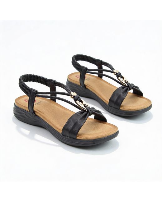 Heavenly Feet Blue Chime Slingback Sandals