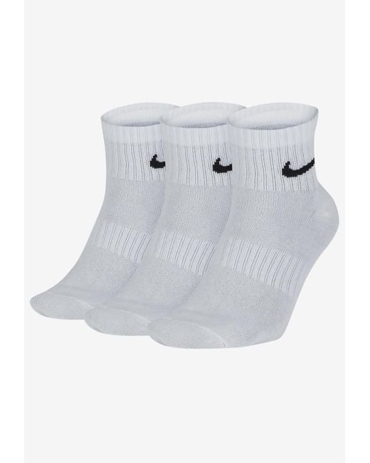 Nike Gray Dry Cushion Everyday 3 Pairs Ankle Socks for men
