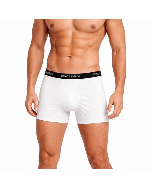 Panos Emporio White Two Pack Of Lyocell Boxer for men
