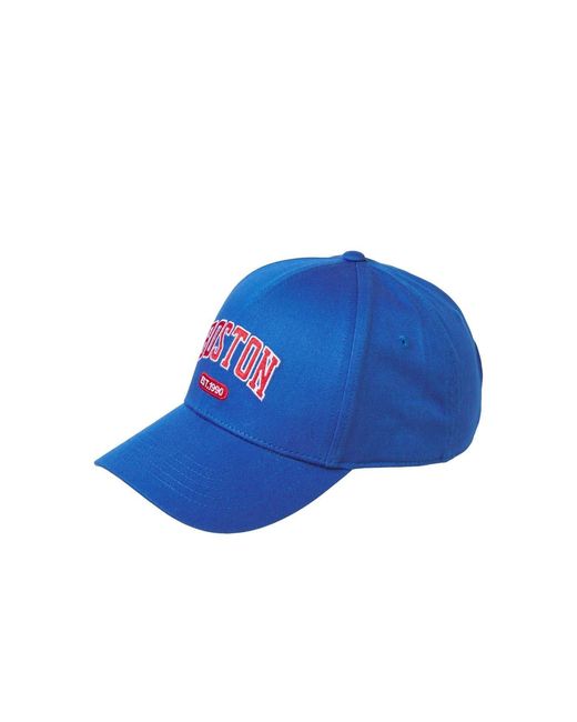 Jack & Jones Blue Accessories And Jacportland Lettering Curved Brim Dad Cap for men