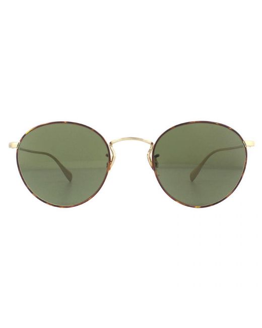 Oliver Peoples Green Sunglasses Coleridge Ov1186S 530552 Tortoise G-15 Metal