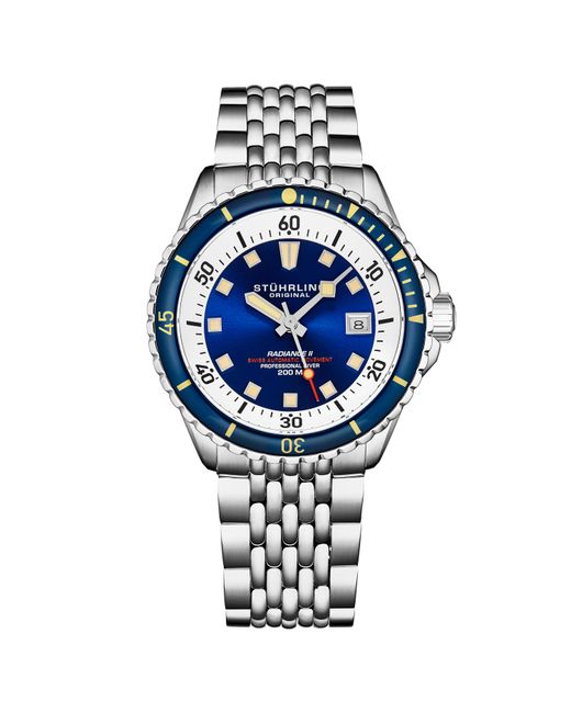 Stuhrling Blue Automatic Dive Stainless Steel Watch for men
