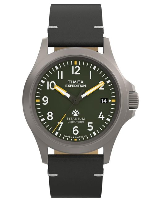 Timex Gray Expedition North Field Post Watch Tw2W78100 Leather for men