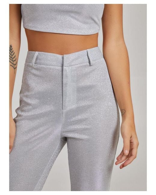 Pink Vanilla Gray Sparkle Flared Trouser