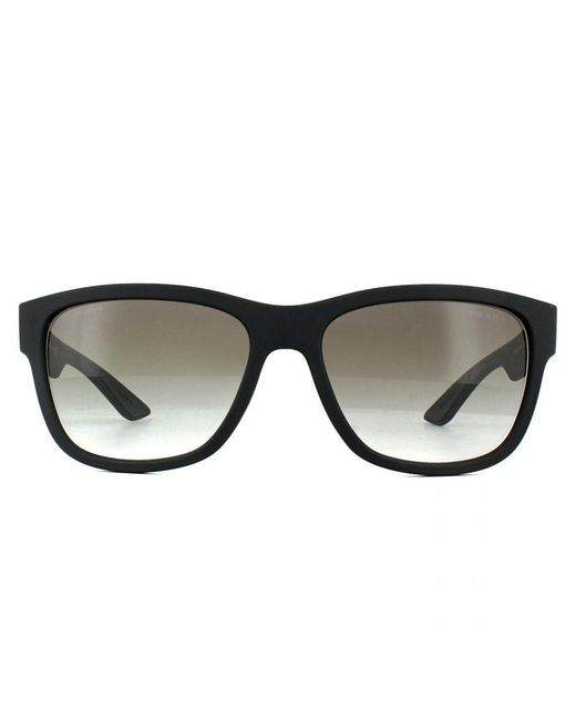 Prada Sport Brown Sunglasses Ps03Qs Dg00A7 Rubber Gradient for men