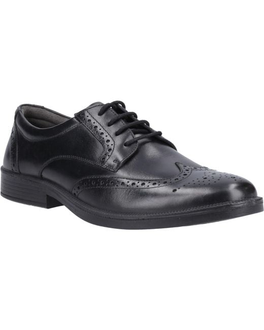 Hush Puppies Nolan Leder Herren Brogues Schuhe in Black für Herren