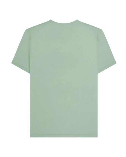 Lambretta Green Racing Stripe T-Shirt (Iceberg) for men