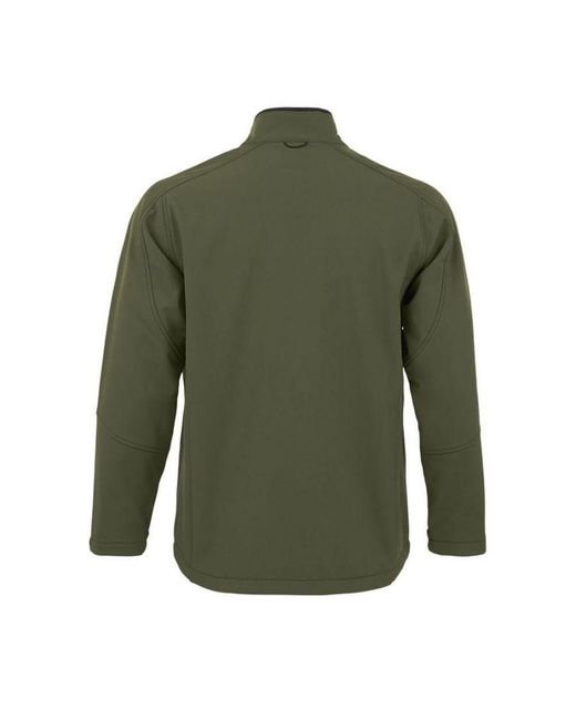 Sol's Green Relax Soft Shell Jacket (Breathable, Windproof And Water Resistant) (Dark) for men