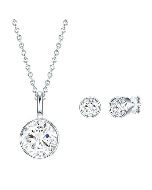 Rafaela Donata Metallic Sterling Set (Necklace + Earring)