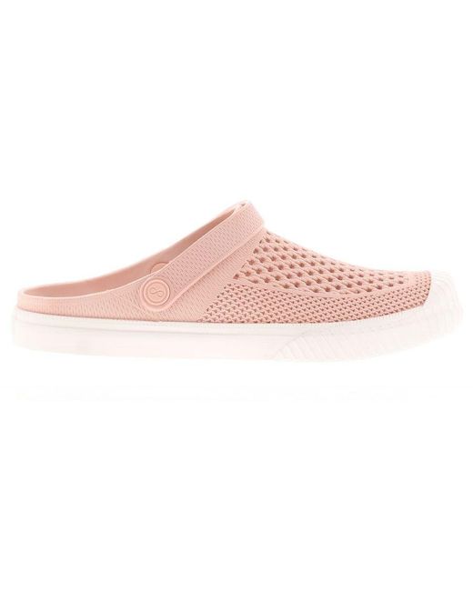 Wynsors Pink Flat Mule Sandals Sue Slip On