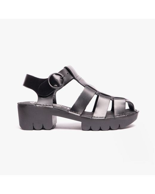 Fly London Black Emme511Fly Ladies Fisherman Sandals