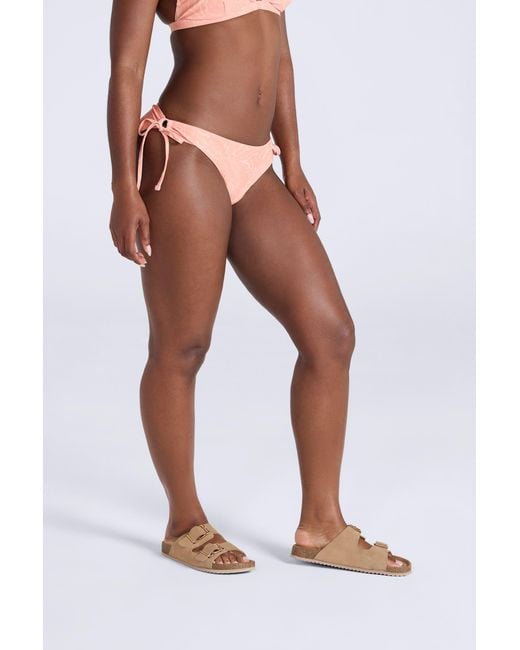 Mountain Warehouse White 'Iona' Tie Side Bikini Bottoms Chlorine Resistant Summer Swimwear