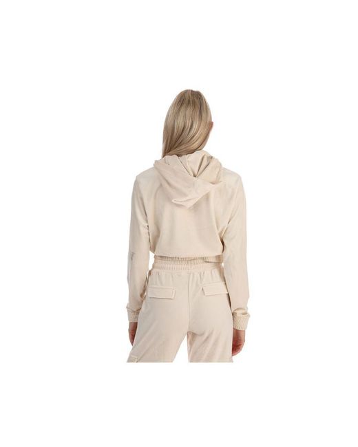 Fila White Aaral Velour Zip Hoody