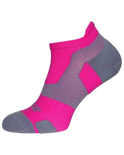 2xu Pink Light Cushion Magneta/Light No Show Socks for men