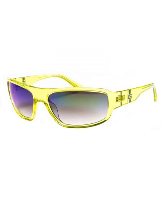 Guess Yellow Acetate Sunglasses With Rectangular Shape Gu00080