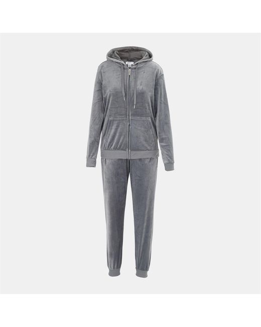 Miso Gray Velour Trcksuit