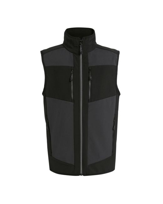 Regatta Black E-Volve Colour Block Softshell Body Warmer (Ash/ for men