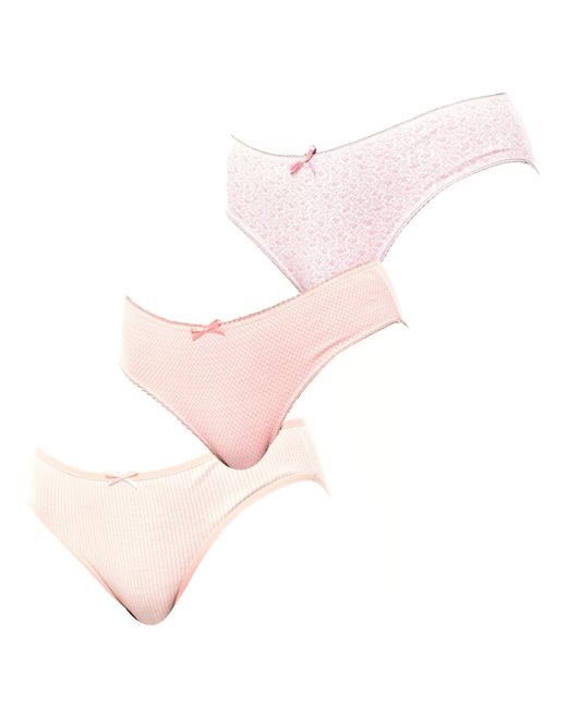 Kisses&Love Pink Pack Of 3 Kl10000 Cotton Panties