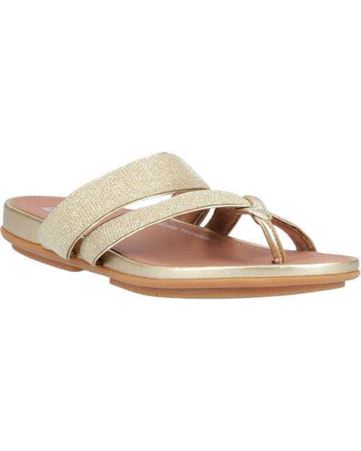 Fitflop Brown Gracie Shimmerlux Strappy Toe Post Ladies Summer