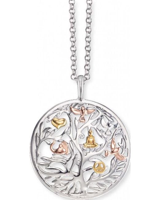 Engelsrufer White Ern-Tree-Trico Ladies Tree Of Life Necklace Sterling