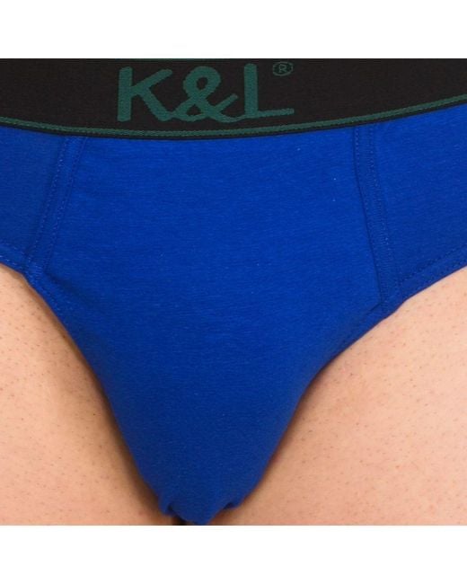 Kisses&Love Blue Pack-2 Slips Funny Breathable Fabric Kl2007 for men