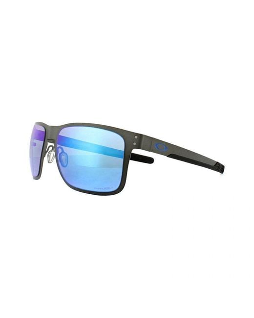 Oakley Blue Sunglasses Holbrook Metal Oo4123-07 Matt Gunmetal Prizm Sapphire Polarized for men