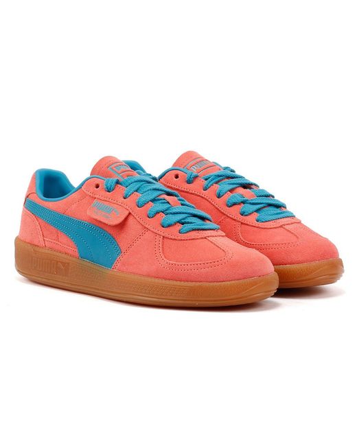 PUMA Palermo Leather Pink/blue Trainers - Uk 9