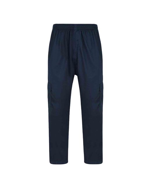 KAM Jeanswear Blue Kam Lightweight Cargo Trousers Big & Tall for men