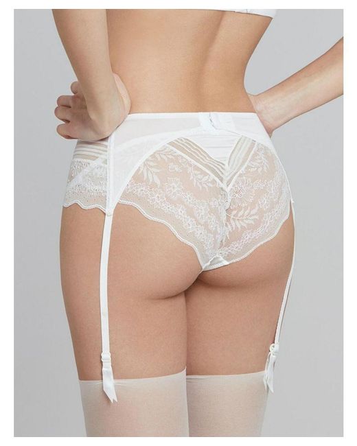 Lou White Amazone Suspender Belt